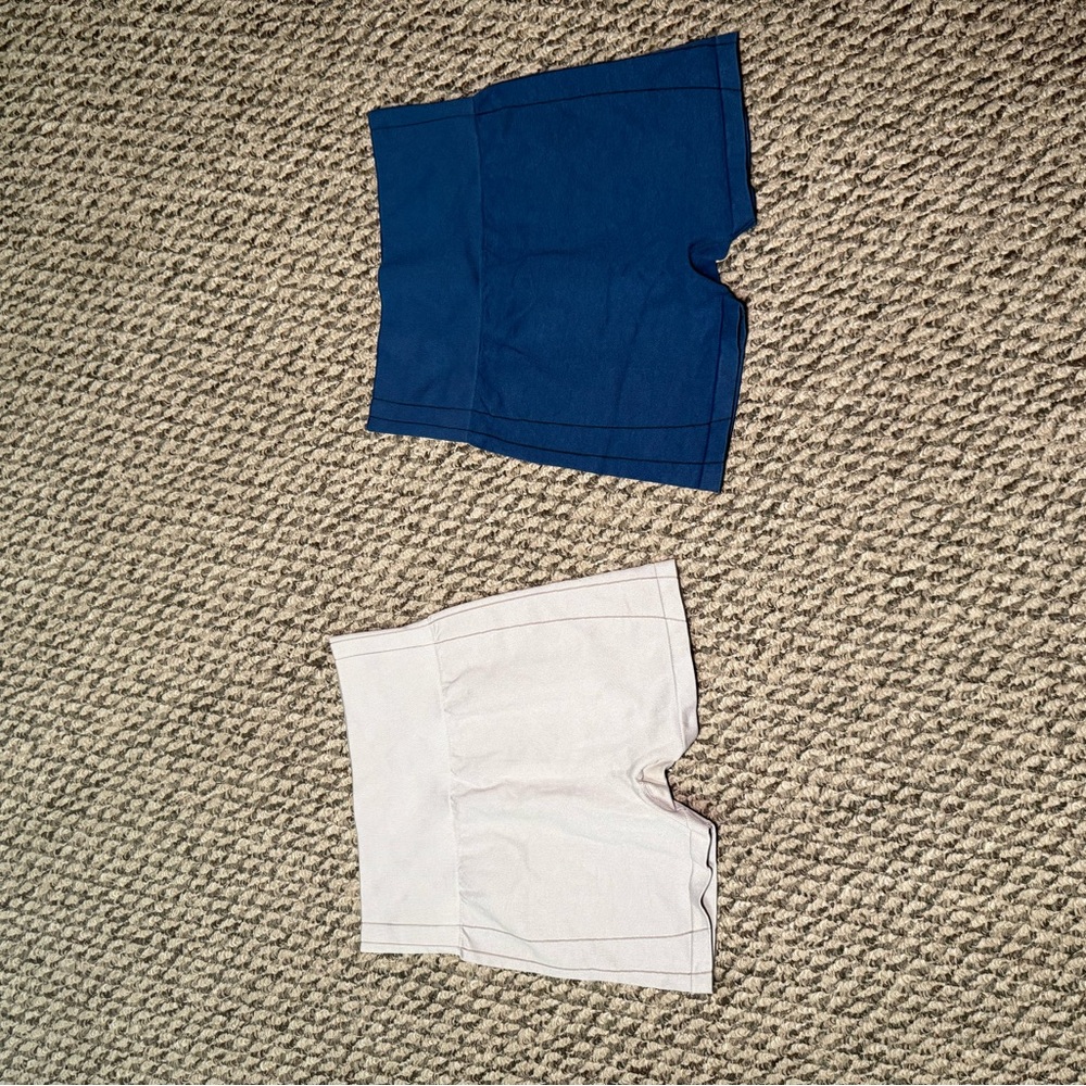 Blue and White Gym Shorts